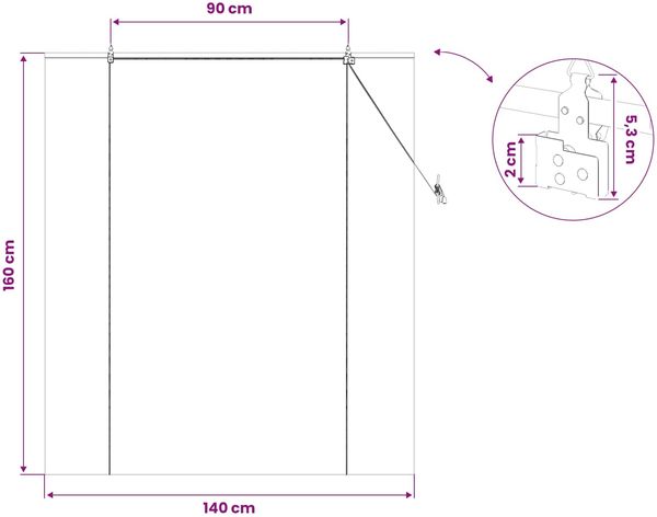 vidaXL Rollo Natur 140 x 160 cm Bambus 42040569 Bild 8