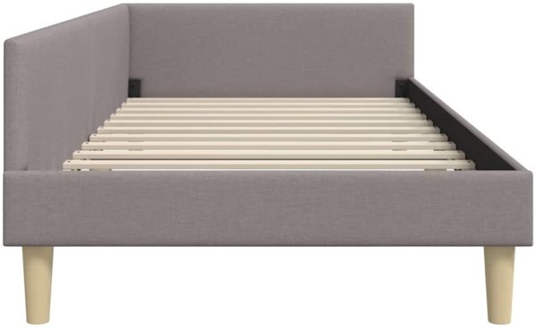 vidaXL Eckbettgestell mit Kopfteil Taupe 90 x 200 cm Stoff 42016122 Bild 5