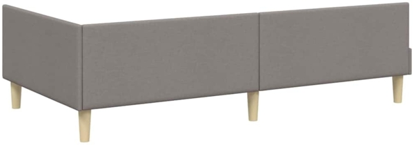 vidaXL Eckbettgestell mit Kopfteil Taupe 90 x 200 cm Stoff 42016122 Bild 6