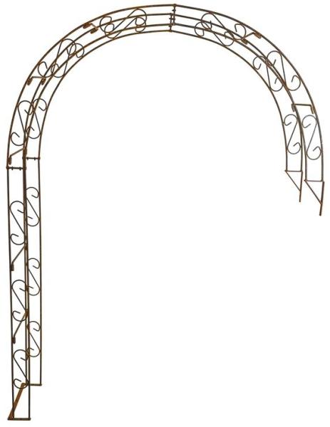 Rosenbogen Rankhilfe Kletterhilfe Edel-Rost Rosenspalier Torbogen Wand-Bogen