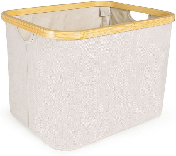 osoltus Faltbox Wäschebox Wäschekorb Nelson Bambus Beige 40 cm
