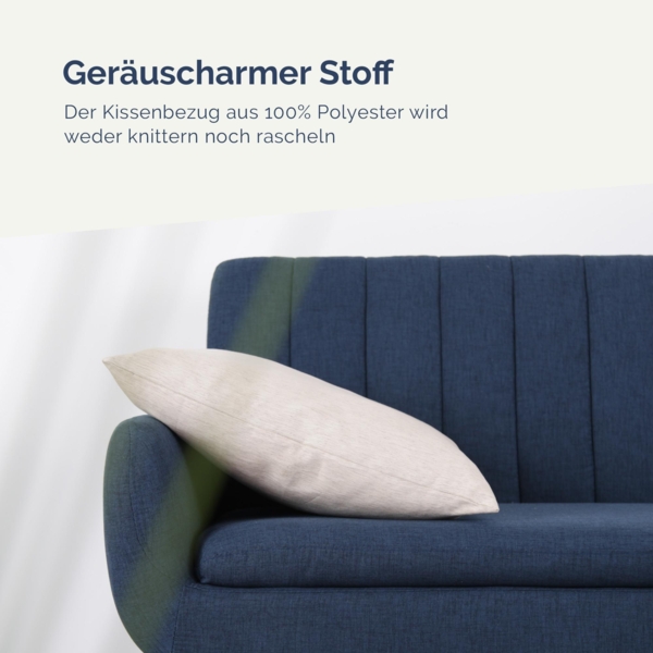 Kissenhülle 60x60cm mit verd. Reißverschluss, ( Beige ) Kissenbezug in Leinenoptik, Dekorative Kissenbezüge, Baumwolle, weicher Bezug für Kissen Bild 7