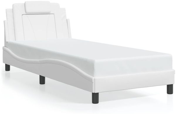 vidaXL Bettgestell "Viana" mit LED ohne Matratze Weiß 90x200 cm 3213995 Bild 5
