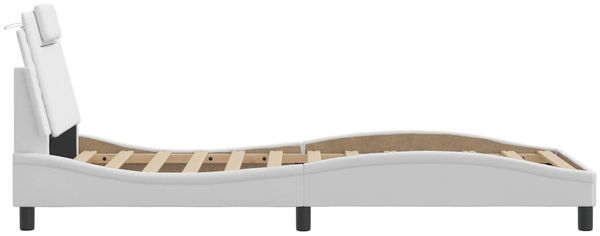 vidaXL Bettgestell "Viana" mit LED ohne Matratze Weiß 90x200 cm 3213995 Bild 9
