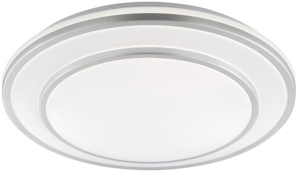 Brilliant LED Deckenleuchte Luciano G81116/21 Wohnzimmer, Schlafzimmer Metall/Kunststoff Indoor Decke silber - LED fest integriert