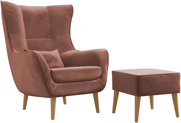 Sessel Lucio (Farbe: Kronos 29, mit Fußbank)