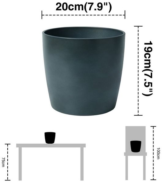 Zedelmaier Blumentopf 2er-Set Blumentopf mit extra Dicker Wand, mattierte Oberfläche