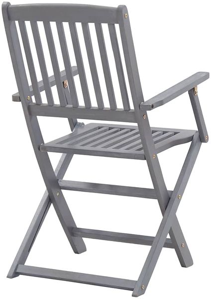 vidaXL Klappbare Gartenstühle 4 Stk. mit Sitzkissen Massivholz Akazie 3064512 Bild 12