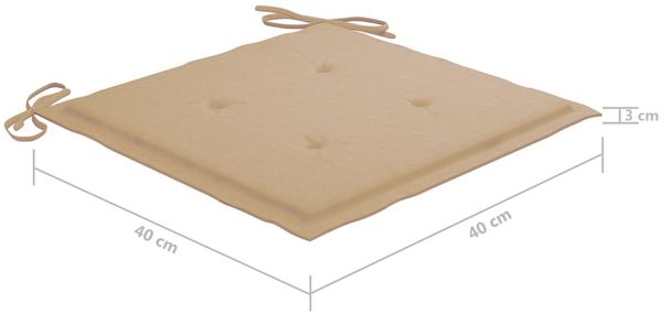 vidaXL Klappbare Gartenstühle 4 Stk. mit Sitzkissen Massivholz Akazie 3064512 Bild 11