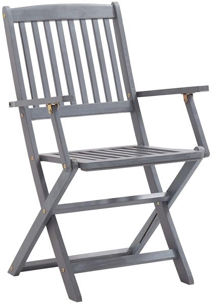 vidaXL Klappbare Gartenstühle 4 Stk. mit Sitzkissen Massivholz Akazie 3064512 Bild 9