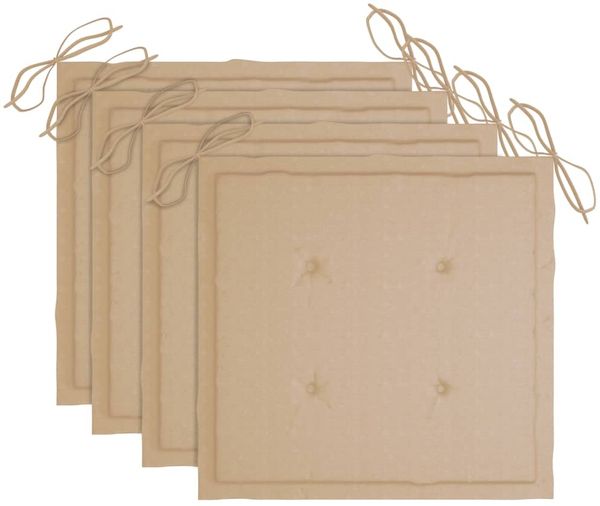 vidaXL Klappbare Gartenstühle 4 Stk. mit Sitzkissen Massivholz Akazie 3064512 Bild 4