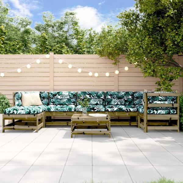 vidaXL 8-tlg. Garten-Lounge-Set Kiefernholz Imprägniert 3186290