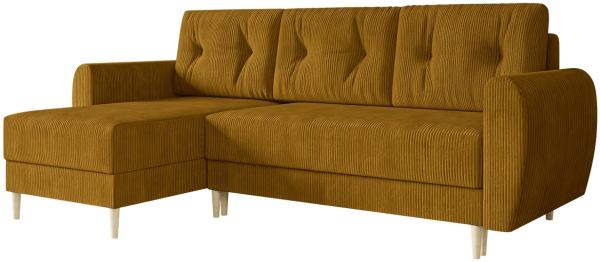 Ecksofa Jazon L Cord mit Bettkasten und Schlaffunktion (Farbe: Poso 01)