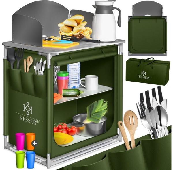 KESSER Campingschrank Campingschrank, Campingküche mit Aluminiumgestell