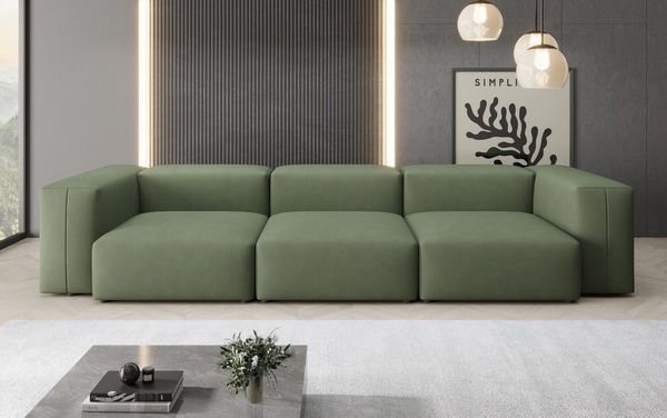 Luxusbetten24 Sofa Designer 3 Sitzer Sofa Snug, in Stoff
