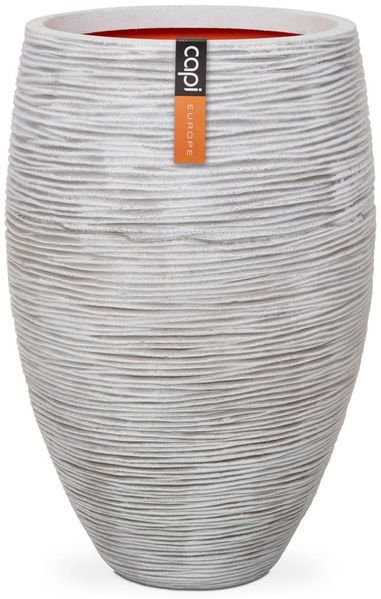 Capi Blumenkübel Nature Rib Elegant Deluxe 40x60 cm Elfenbein KOFI1131 424250