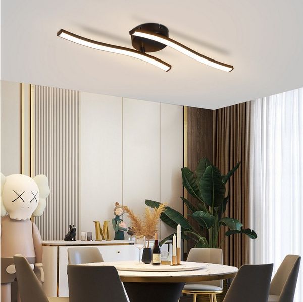Nettlife LED Deckenleuchte Flur Schwarz Modern 6W Deckenseinbauleuchte 3000K Warmweiß, LED fest integriert, Warmweiß, Schlafzimmerlampe Warmweiß LED Deckenbeleuchtung für Küche Flur