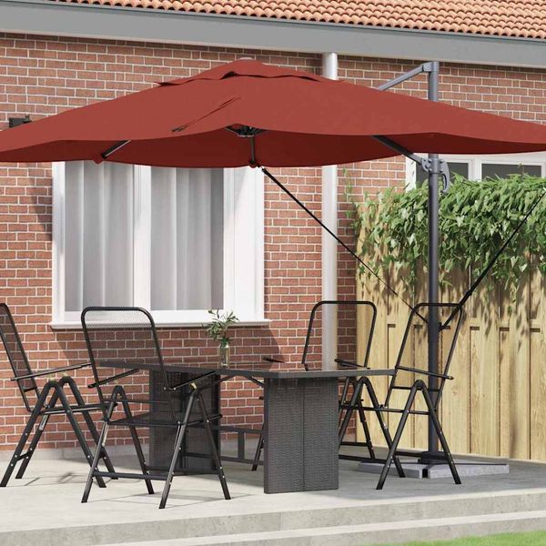 vidaXL Sonnenschirm Terrakotta 351 x 250 x 260 cm 42003350