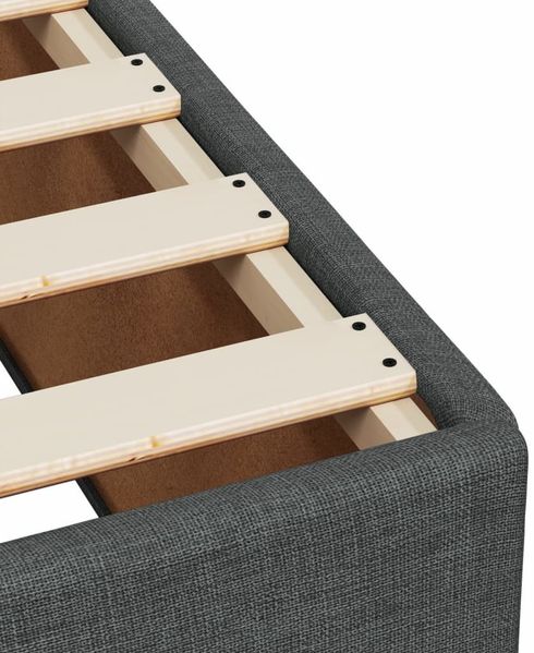 vidaXL Bettgestell ohne Matratze Dunkelgrau 100x200 cm Stoff 3284451 Bild 7