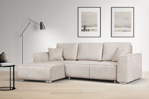 OTTO home Ecksofa BEATRICE optionale Schlafsofa mit Bettkasten, B/T/H: 265/170/86 cm, L-Form, wahlweise auch mit Bettfunktion und Bettkasten