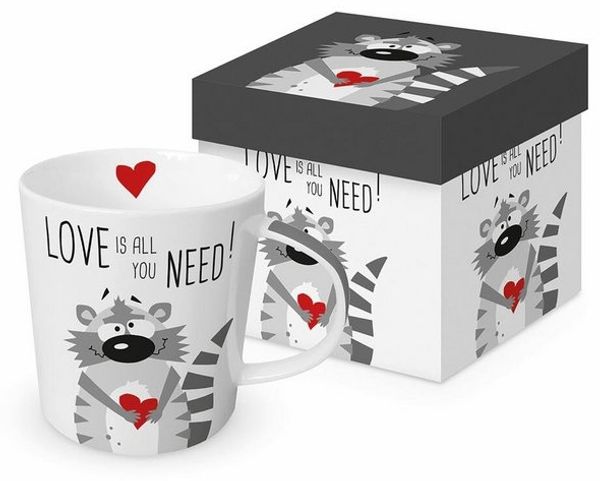 PPD Tasse Need Love Racoon 400 ml, New Bone China