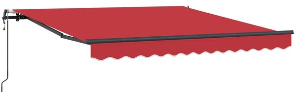 vidaXL Ausziehbare Markise Rot 300 x 250 cm Stoff und Aluminium 3330147 Bild 2