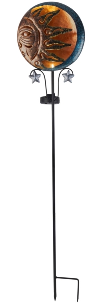 Light & More LED Solarleuchte Sonne schwarz