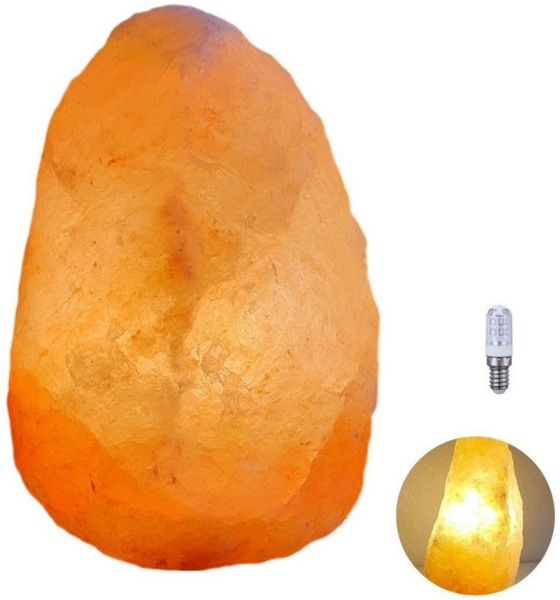Lichthandel Hoch Tischleuchte Salzkristall-Lampe Salzlampe Salzkristallleuchte Saunabeleuchtung, LED wechselbar, 3000K, EINFACHE BEDIENUNG PER KIPPSCHALTER