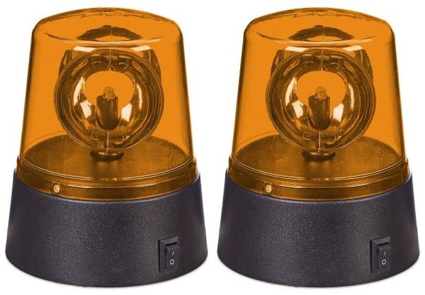 Relaxdays Rundumleuchte 2er Set orange