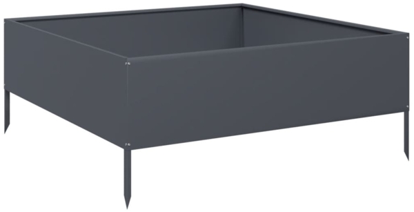 vidaXL Hochbeet Anthrazit 100x100x25 cm Stahl 851033 Bild 1