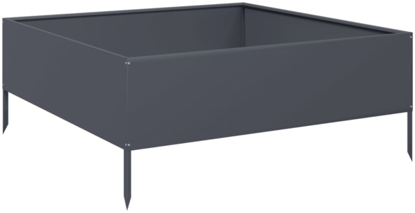 vidaXL Hochbeet Anthrazit 100x100x25 cm Stahl 851033 Bild 5