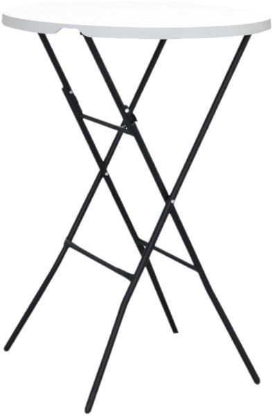 Sanotechnik Stehtisch, pulverbeschichtetem Stahlgestell / Kunststoff HDPE, Weiß, 80x110 cm