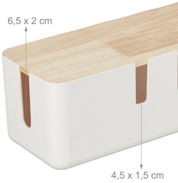 Relaxdays Kabelbox mit Holzdeckel Bild 6
