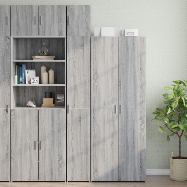 vidaXL Hochschrank Schmal Grau Sonoma 30x42,5x225 cm Holzwerkstoff 3281264