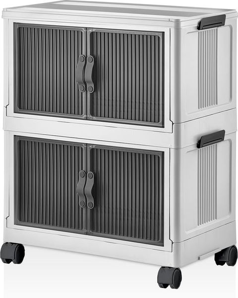 Vielseitiger Mehrzweckschrank, Weiß, 32 x 67 x 56 cm | 100% Kunststoff, 23 cm Regalhöhe | Ideal für die Aufbewahrung zu Hause und im Büro