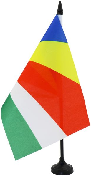 AZ FLAG - Tischflagge Seychellen - 21x14 cm - Republik Seychellen Tischfahne 14x21 Cm - Flaggen