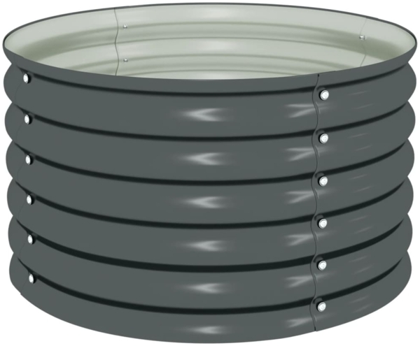 vidaXL Garten-Hochbeet 80x80x44 cm Verzinkter Stahl Grau 45530