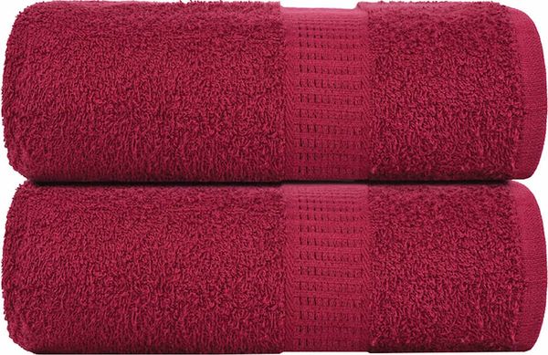 vidaXL Waschtücher FROGN 2 Stk. Bordeaux 30x30 cm 360 g/m² 136728