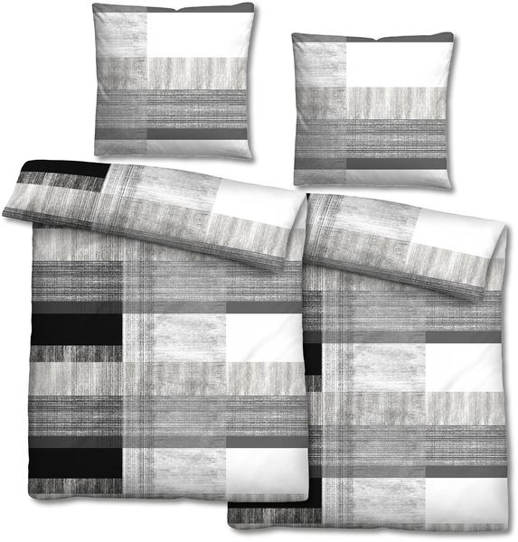Doppelpack Mikrofaser Bettwäsche 155 x 220 + 80 x 80 cm