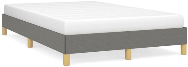 vidaXL Polsterbett, Stoff, 25,0 cm, Grau, 120x190 cm, mit Lattenrost, Natur Bild 2