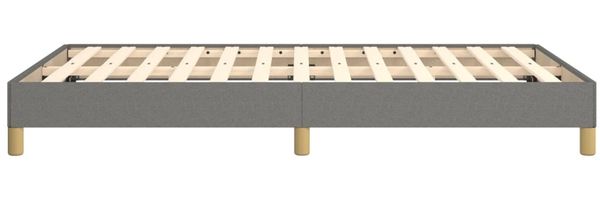 vidaXL Polsterbett, Stoff, 25,0 cm, Grau, 120x190 cm, mit Lattenrost, Natur Bild 6