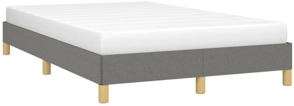 vidaXL Polsterbett, Stoff, 25,0 cm, Grau, 120x190 cm, mit Lattenrost, Natur Bild 4