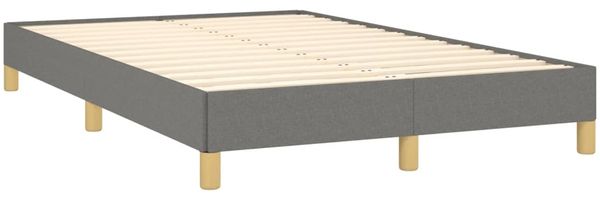 vidaXL Polsterbett, Stoff, 25,0 cm, Grau, 120x190 cm, mit Lattenrost, Natur Bild 3