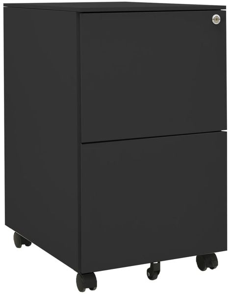 vidaXL Aktenschrank mit Rollen Anthrazit 39x45x67 cm Stahl 335977