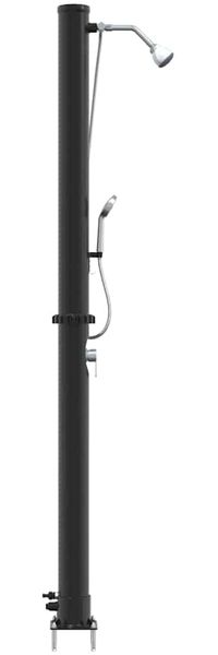 vidaXL Außen Solardusche Schwarz 217 cm PVC und Aluminium 42003409