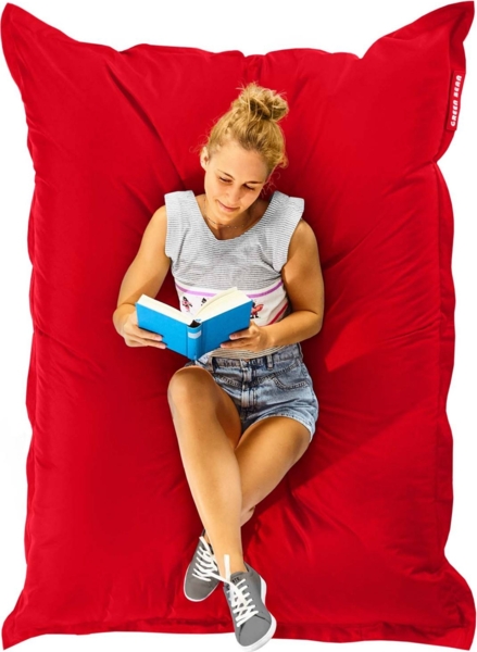 Green Bean® Outdoor Sitzsack, waschbar & wetterfest, Polyester-PVC-Stoff, Rot, 120x160 cm, 270 Liter