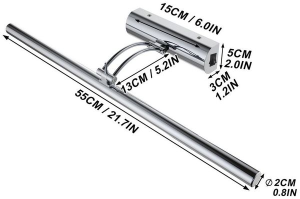 FIVMEN LED Spiegelleuchte Spiegellampe Wandleuchte Lampe Badleuchte LED Badezimmer Beleuchtung, 15W, für Wandbeleuchtung und Spiegel Beleuchtung