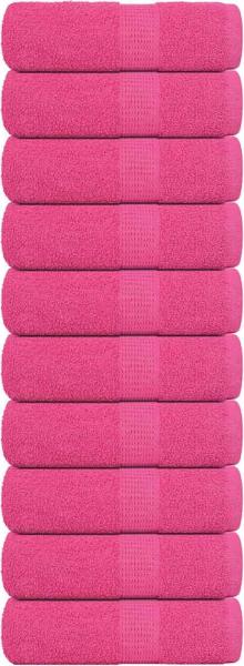 vidaXL Seiftücher 10 Stk. Rosa 30x30 cm 360 g/m² 100% Baumwolle 137042