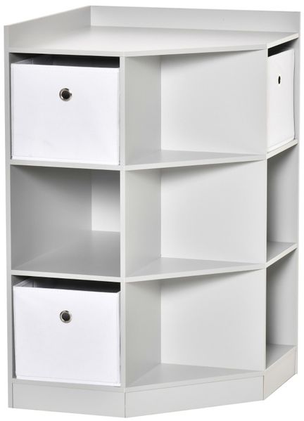 Kinderregal Eckregal 57,4 x 57,4 x 94 cm mit 9 Fächern und Anti-Kipp-Sicherung
