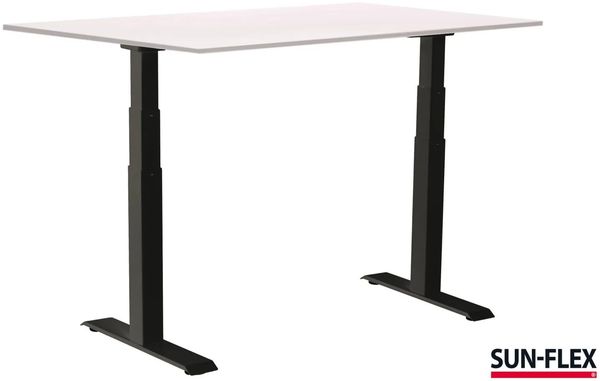 SUN-FLEX EASYDESK ADAPT VI Schreibtisch Traffic Black Graulaminat 140*80
